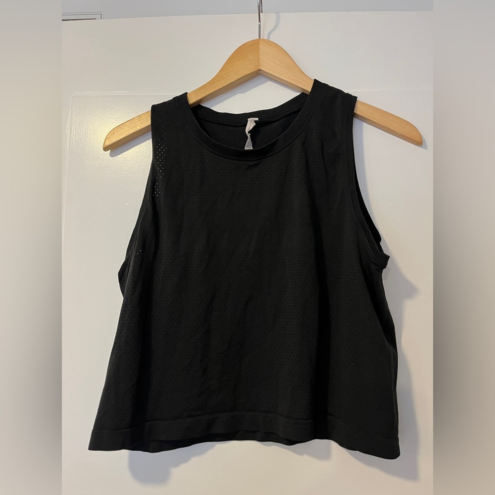 lululemon athletica Black Perforated Workout Tank